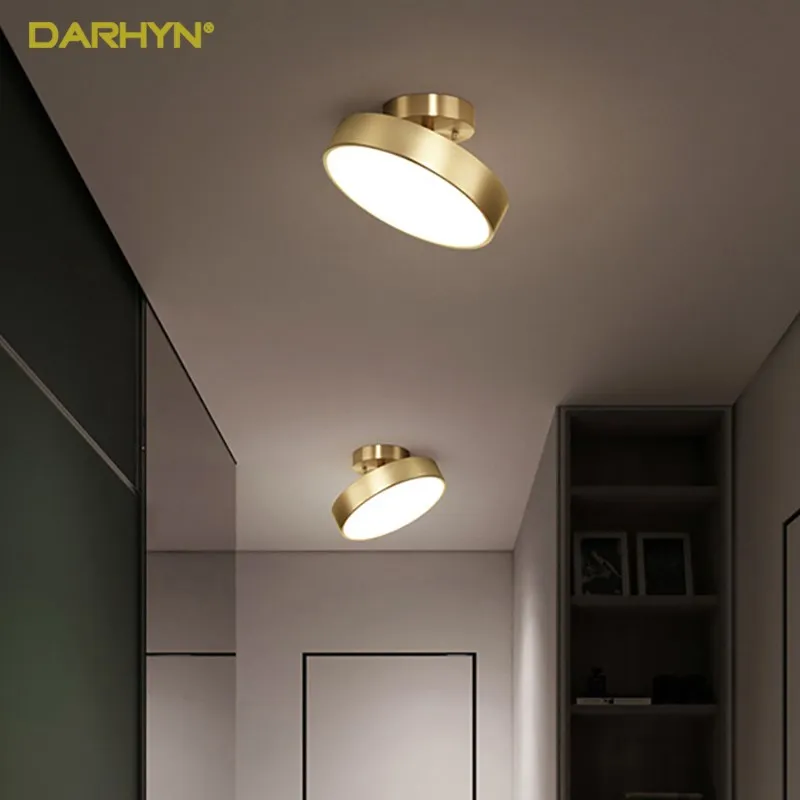 Moderne LED-Decken leuchten nordische Wohnkultur Zubehör für Schlafzimmer Wohnzimmer Esszimmer Korridor Lampen runde Kupfer Dekor Leuchte