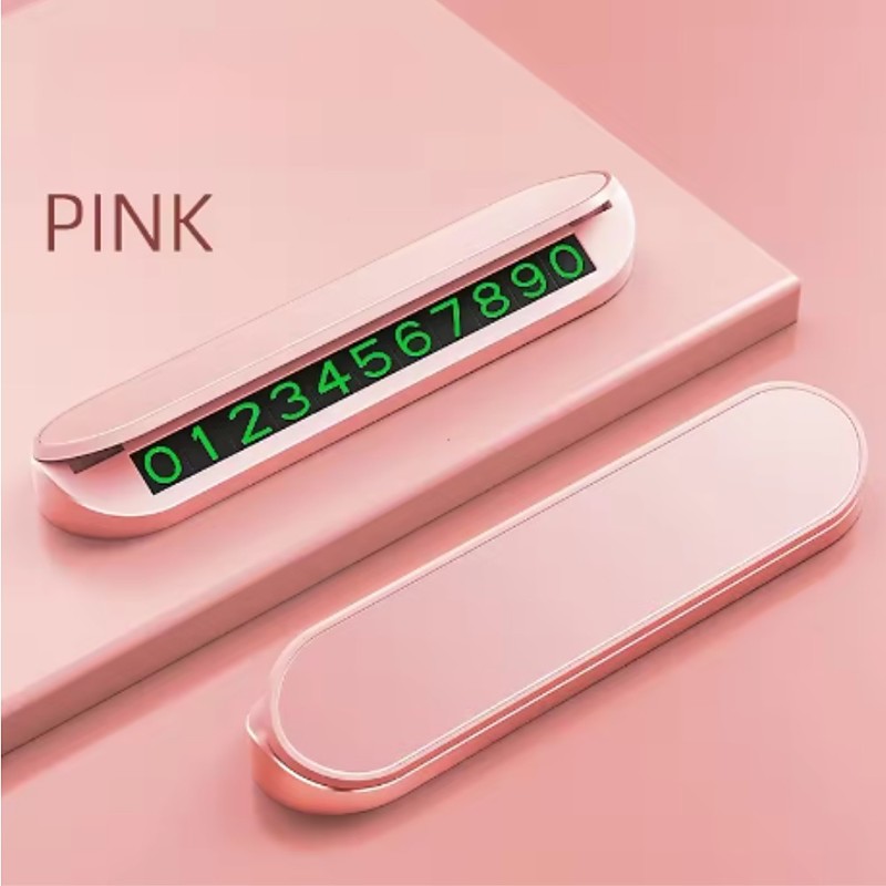 Simple Car Temporary Parking Card Phone Number Car Phone Holder Luminous Telephone Number Plate Car Park Car-styling Accessories Car Accessories Mini Portable