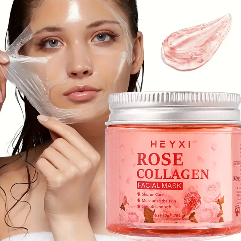 Masque facial déchirable au collagène de rose, hydratation profonde, hydratation toutes saisons, soin de la peau du visage, soin du visage