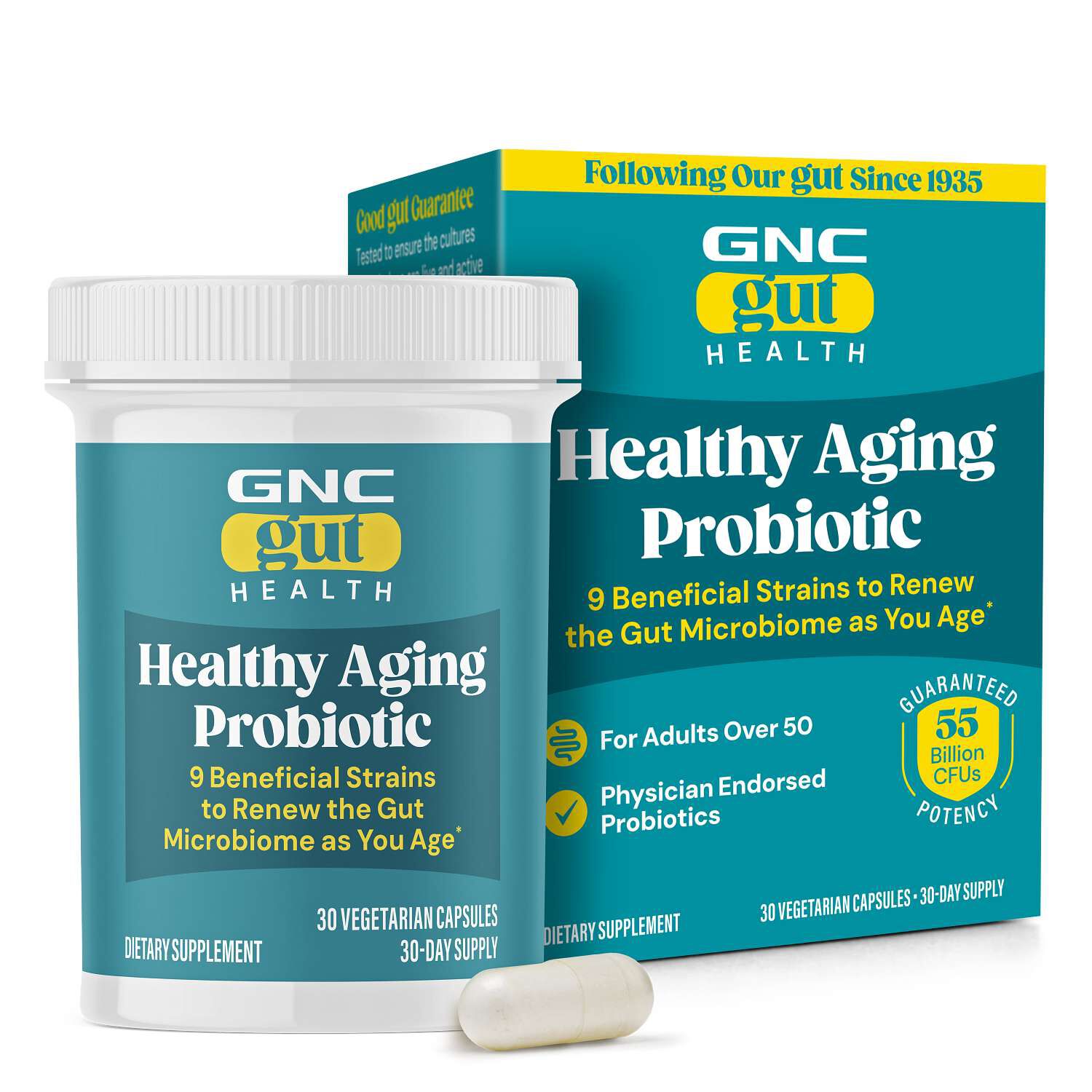 Gut Health Healthy Aging Probiotic - 55 Billion Cfus 30 Capsules (30 Servings)