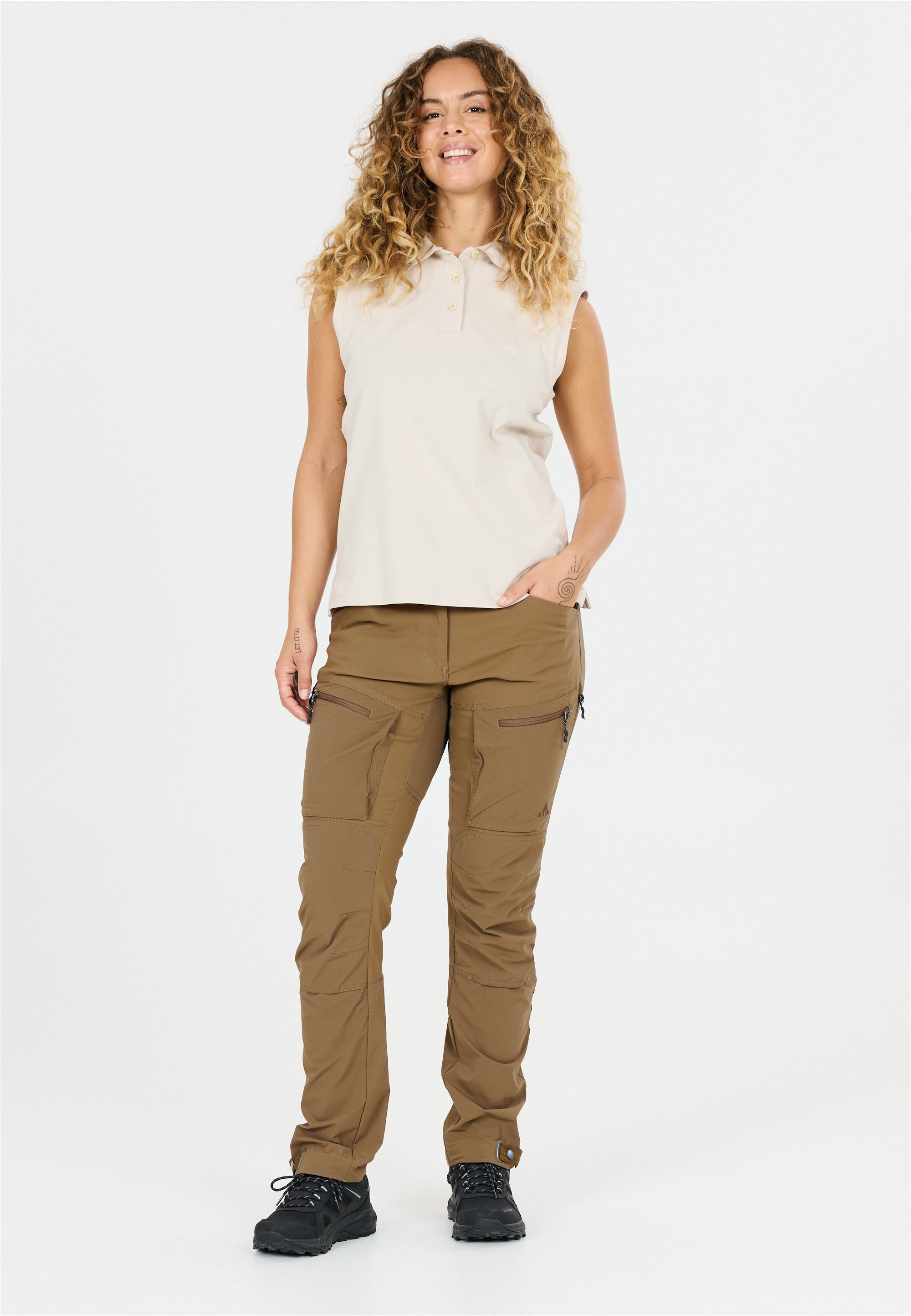 Softshellhose WHISTLER "Kodiak", Damen, Gr. 38, EURO-Größen, khaki, 94% Nylon, 6% Elasthan, mehrfarbig, lang, Hosen Softshellhose, mit praktischen Taschen Image