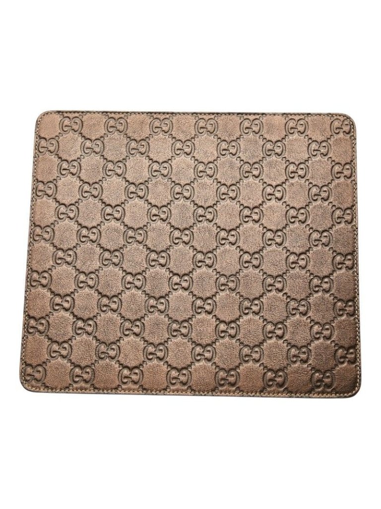 Gucci Accents | Guccissima Gg Logo Mouse Pad Computer Pc Interior | Color: Brown | Size: Os