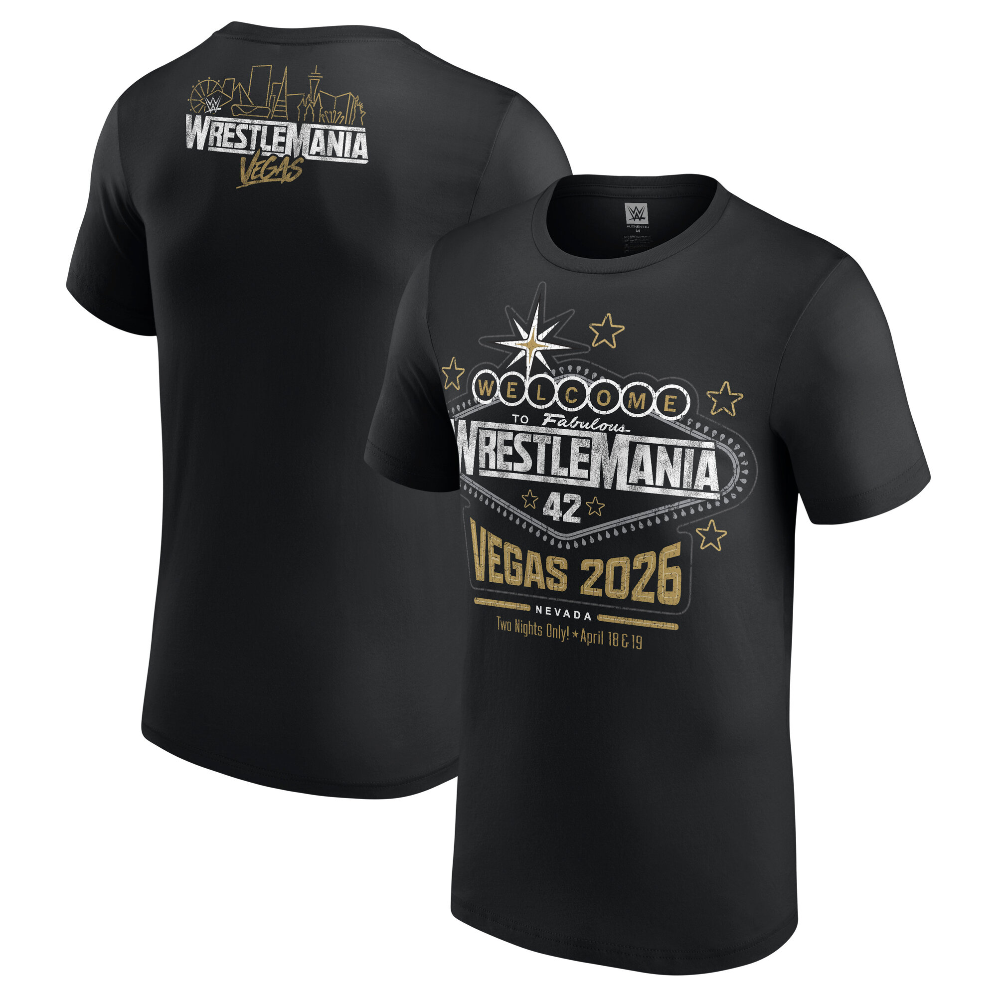 "WWE WrestleMania 42 T-Shirt – Schwarz – Herren" Image