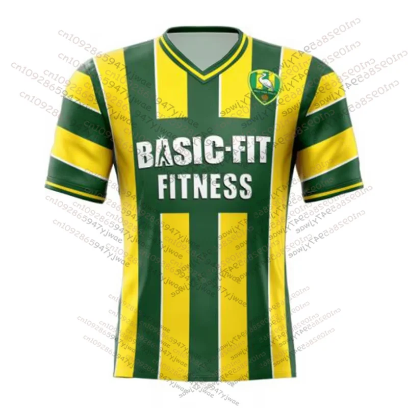 Maillot de football domicile Ado Den Haag 24_25, été, femme, homme, respirant, séchage rapide, t-shirts d'entraînement unisexes, hauts de fitness amples