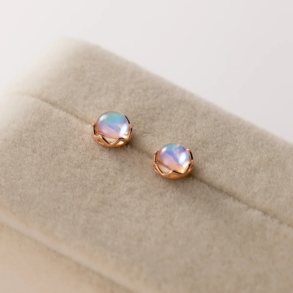 Orecchini in argento Sterling 925 per donna orecchini a bottone in argento 925 sintetico colorato in vetro orecchino donna carina in argento 925