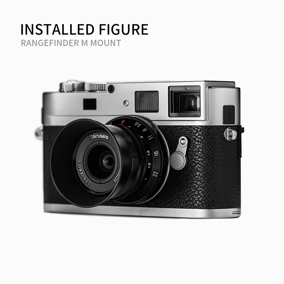 7artisans M 28 mm F5,6 Vollformat-MF-Standard-Prime-Objektiv für Straßenfotografie mit Leica M-Mount M2 M3 M4 M5 M6 M7 M8 M9 M10