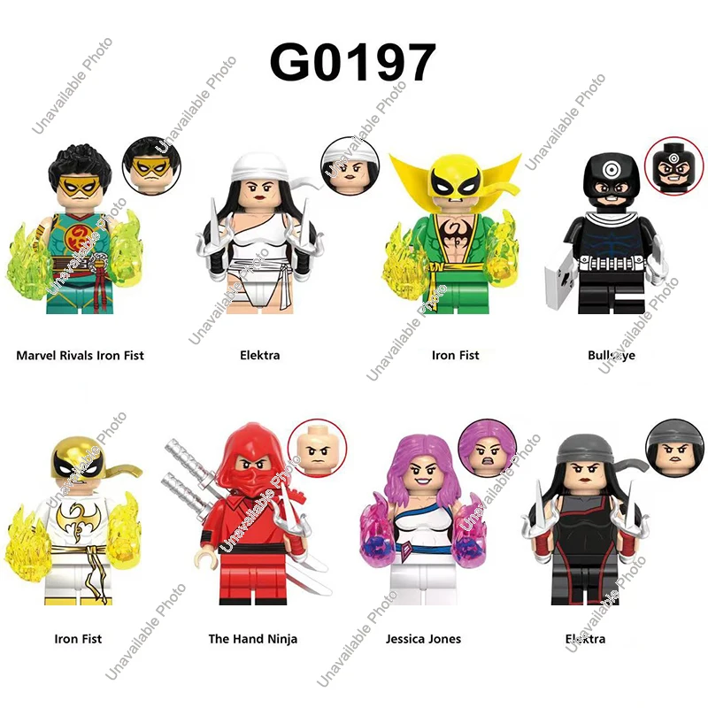 Hot Toys Neue Bausteine Marvel Rivals Daredevil Elektra Luke Cage Iron Fist Jessica Jones Action-Minifiguren Bausteine Spielzeug