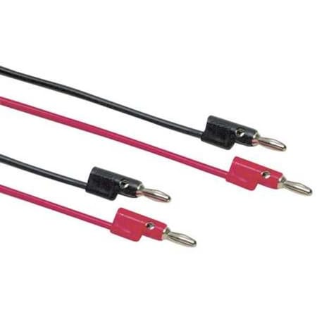 POMONA ELECTRONICS B-60-0 Banana Plug Patch Cord, 60 in, Polypropylene, Black