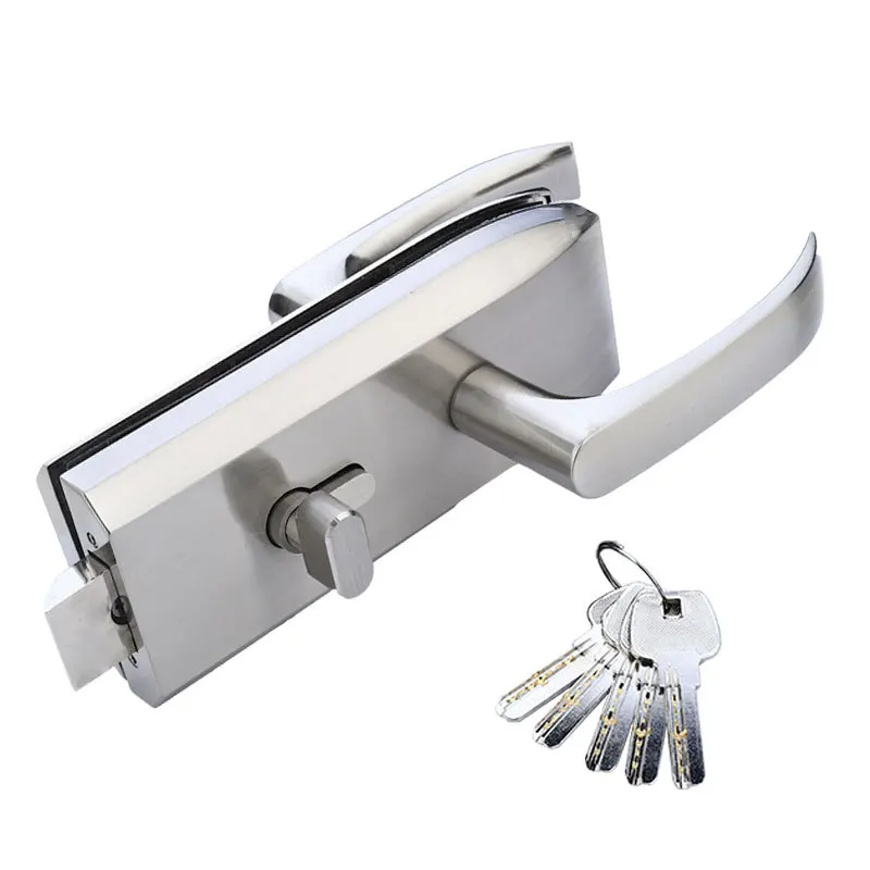 Eintrag Tor 10-12mm Glastür Schlösser W Schlüssel Schaukel und Schiebetür Aluminium Rahmenlose Glas Türschloss, hohe Trennung Türschloss