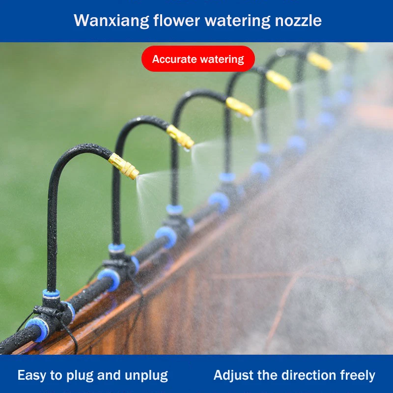 5-20M Universal Automatische Bewässerung Sprinkler Kit Rotierende Kupfer Düse Garten Balkon Zerstäubung Sprinkler Bewässerung Kits Image