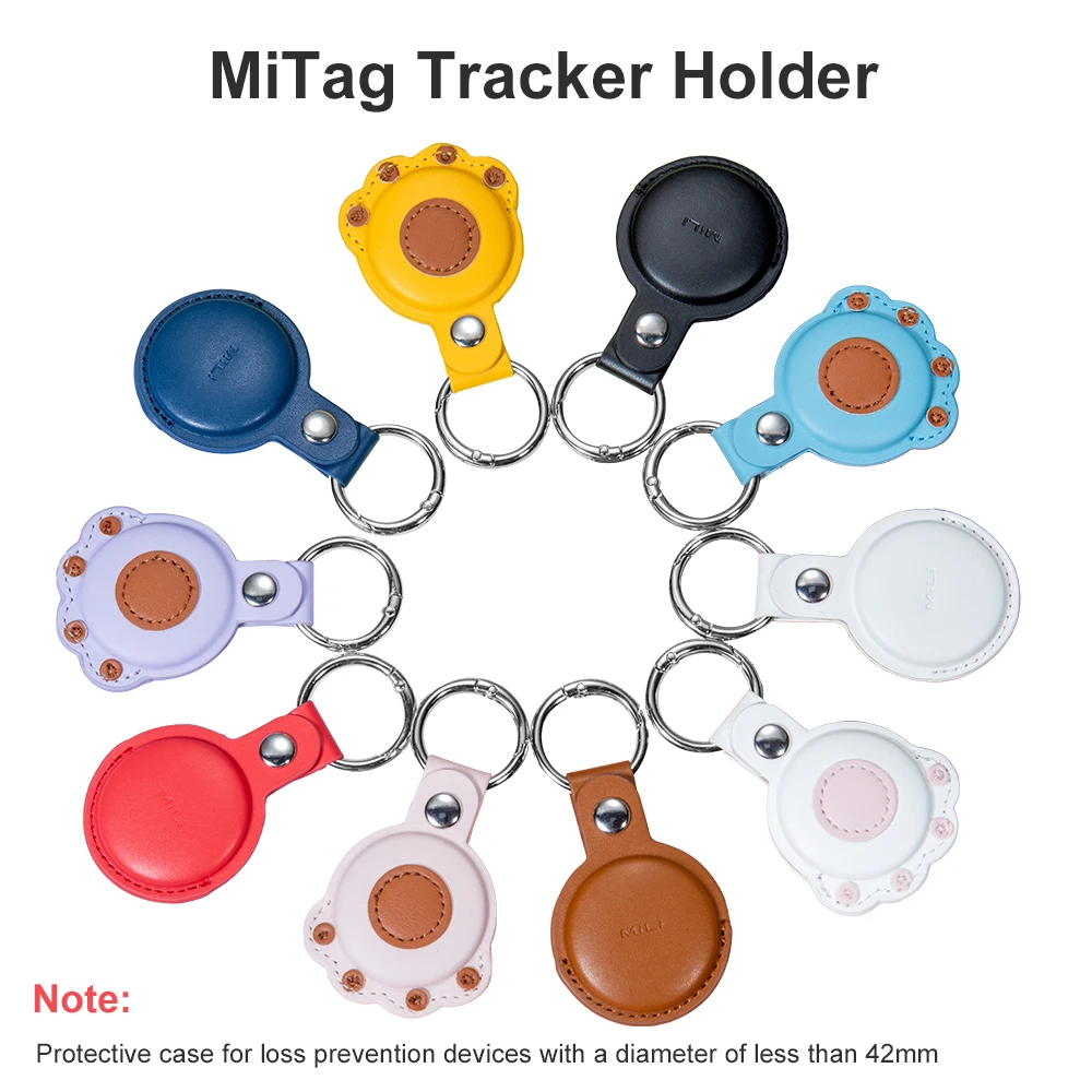 MiTag Smart Tracker Halterung Mitag Duo Schlüsselanhänger für Lifemate Schützende Lederhülle Tracker-Abdeckung Kompatibel mit 37/38MM Durchmesser Tag Image