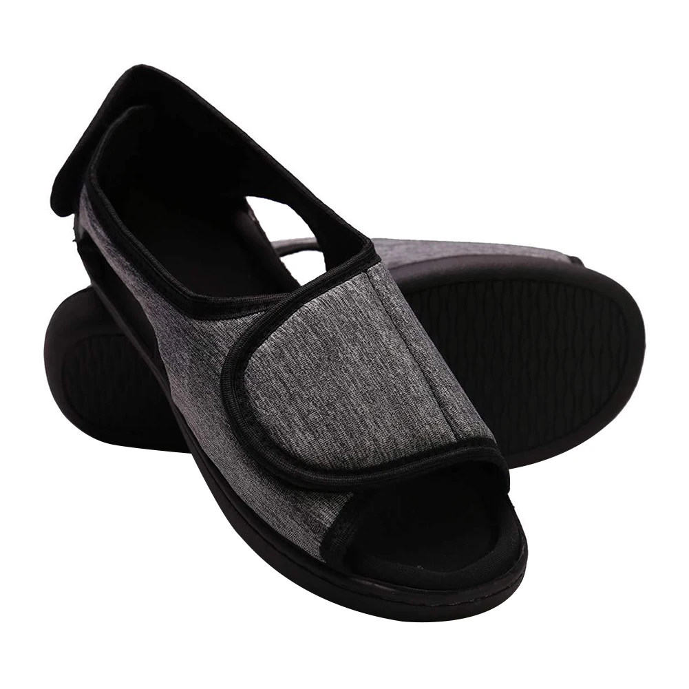 Klettverschluss-Schuhe Verstellbare Diabetiker-Schuhe Atmungsaktive Slip-On Schuhe für Ödeme Rutschfeste Schuhe für Drinnen und Draußen