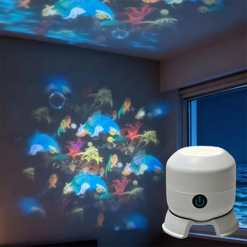 Projektionslicht mit Meeresmotiv, verstellbare Atmosphäre für Wohnzimmer- und Spielzimmerdekoration, ideales Geschenk für Weihnachten, Valentinstag Image
