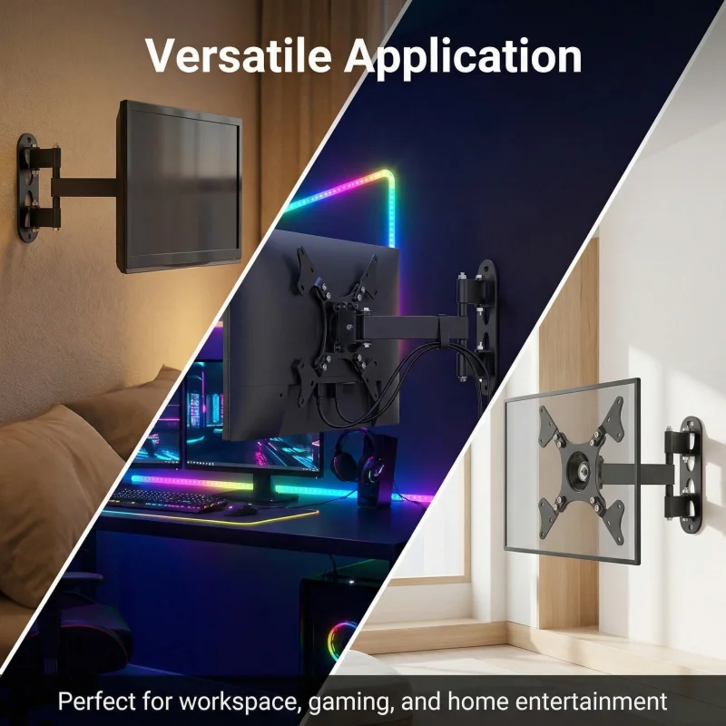 Verstellbare TV-Wandhalterung für 10-32 Zoll LED/LCD-Fernseher, Tragkraft bis zu 10 kg, VESA 100*100, TV-Ständer für Zuhause und Büro Image
