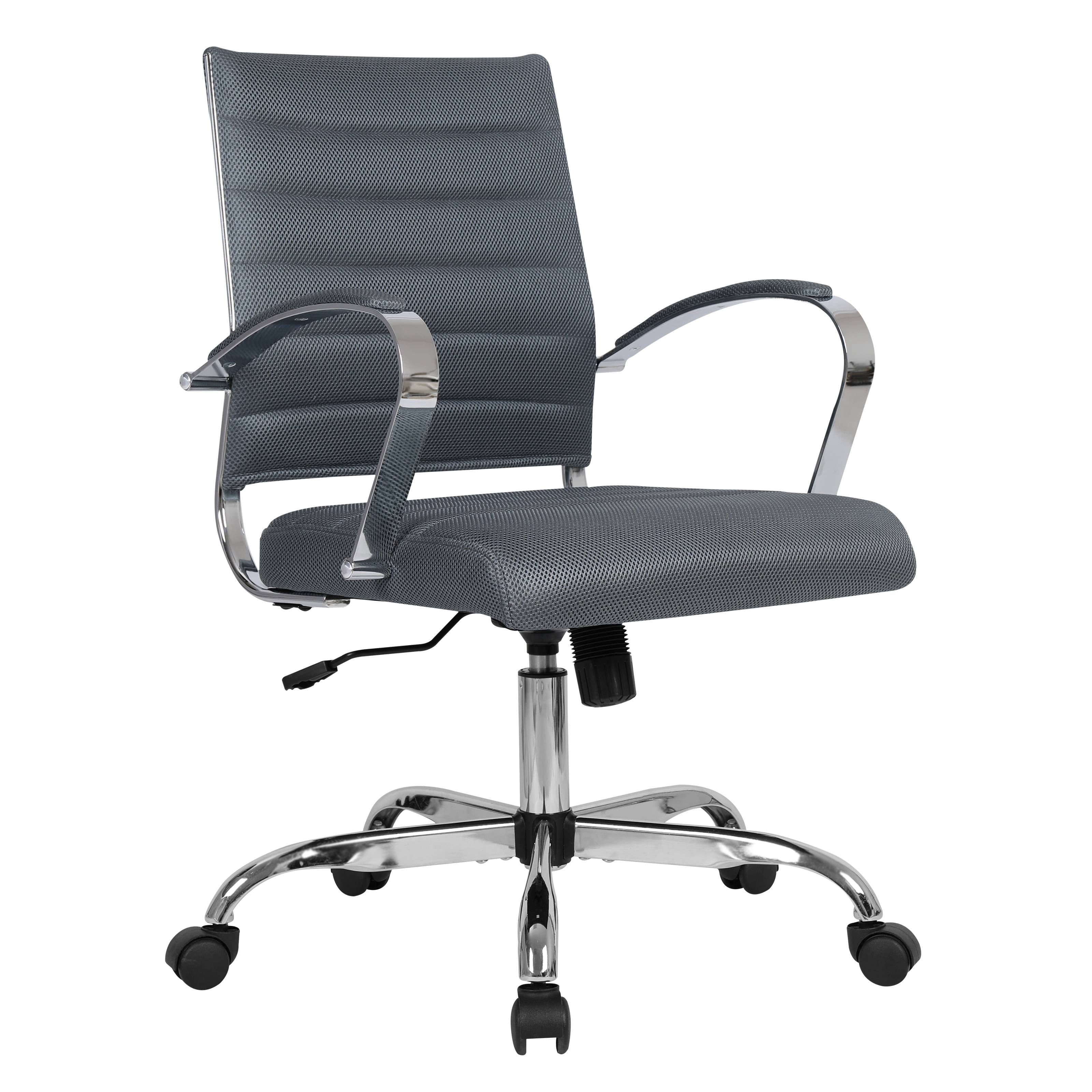 Benmar Ergonomic Mesh Office Chair with Adjustable Height, Tilt, Swivel, Chrome Frame and Smooth Rolling Casters for Home Office