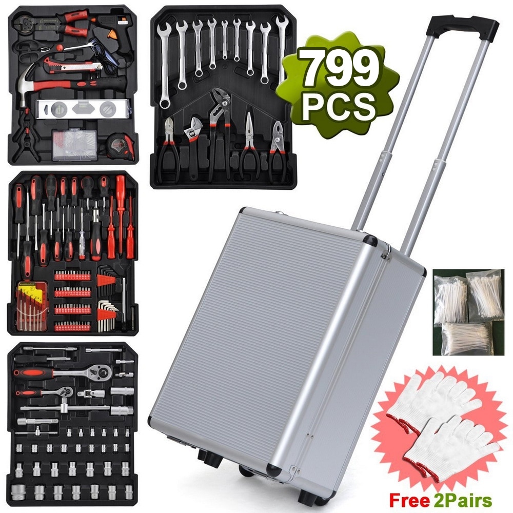 799 PCS Tool Set ,Tool Kit with Tools and Wheels