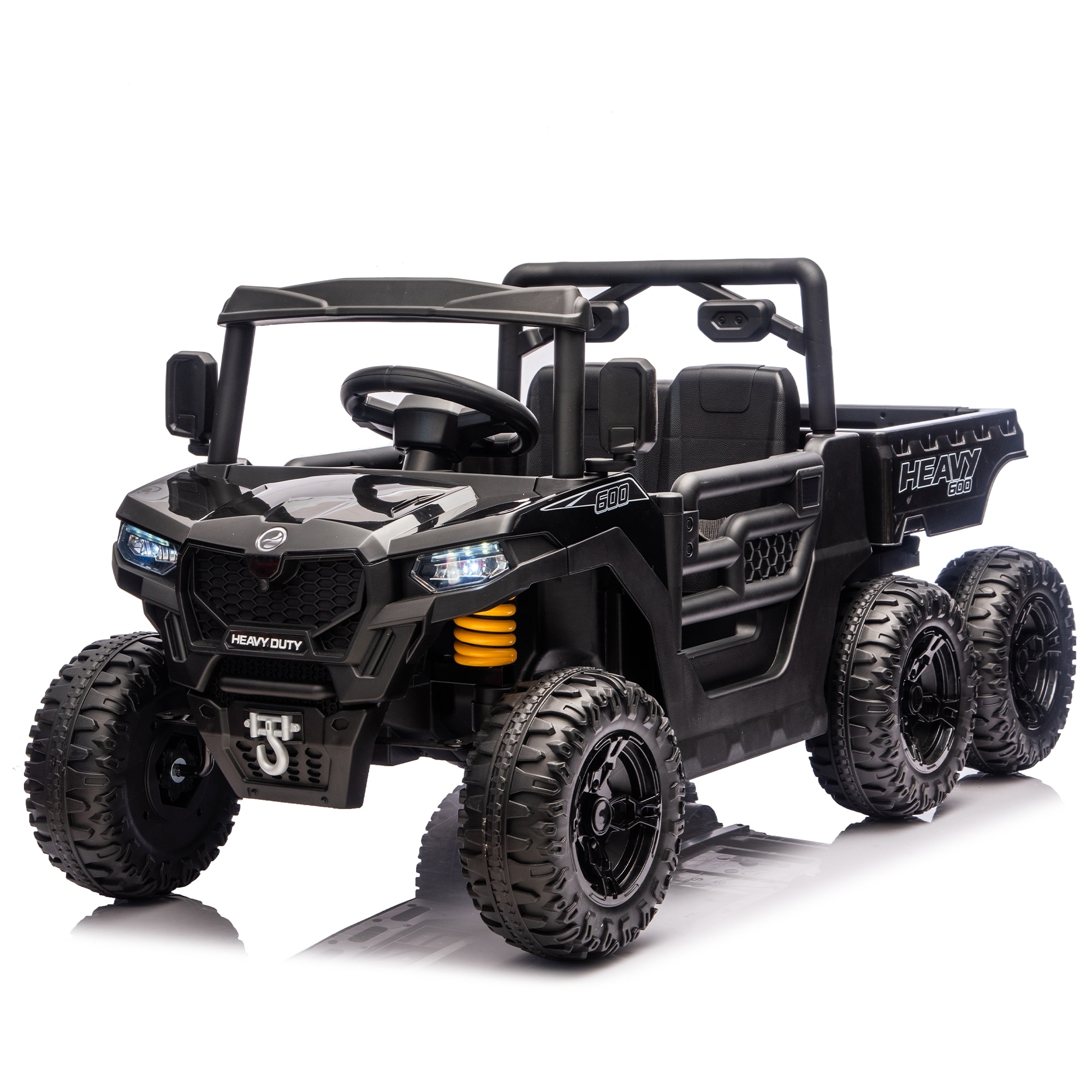 24V 400W Kids Ride On Six-wheel Electric Dump Truck W/ PC 2.4G, 4WD Super Performance, Six-wheel Suspension, Bluetooth