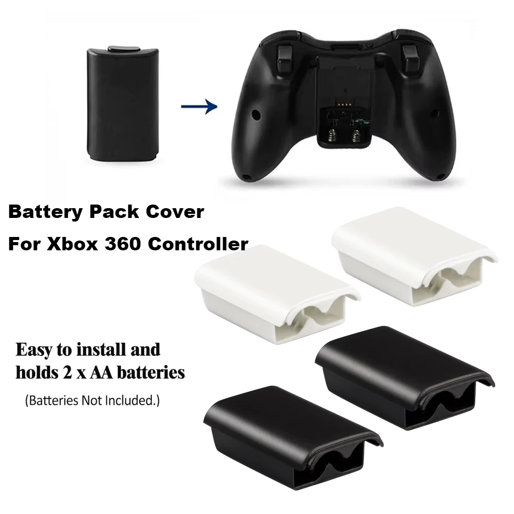 Battery Case Cover For Xbox 360 Wireless Controller Replacement for Xbox360 Gamepad Joystick AA Battery Back Cover Accessories