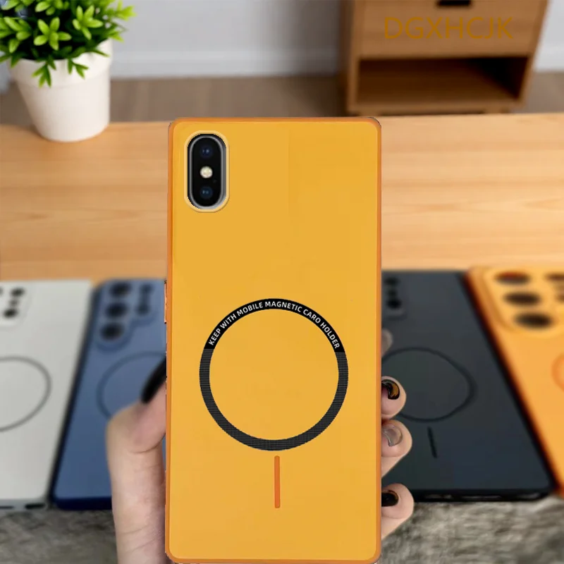 For iPhone X Case iPhone XS Phone Case iPhone xr Cover iPhone xs max Cover Shookproof Color magnetic hard Silicone back cover