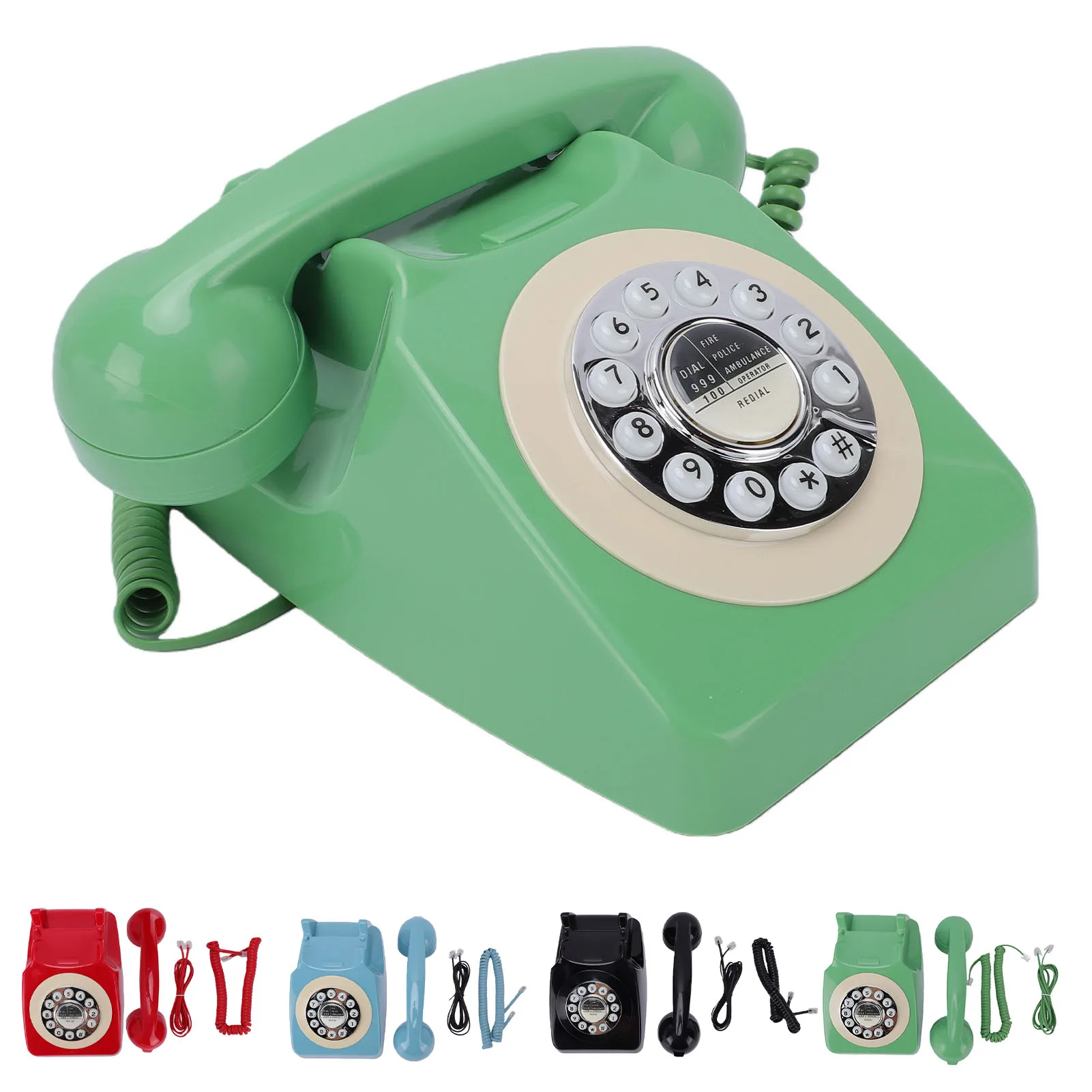 Antique Landline Telephone Antique Phone Corded Landline Telephone Vintage Home Phone with Redial Buttons RJ11 Connector