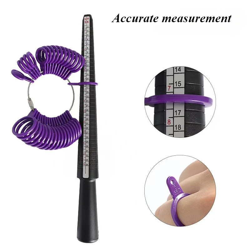 Outil de mesure de taille de bague, mandrin, jauge de doigt, outil de mesure de bijoux, outil de mesure de taille de bague, outils de bijouterie tendance