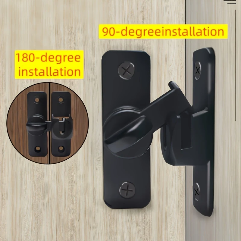 90/180 Grad Klappbarer Türriegel - Zinklegierung Diebstahlschutz-Hardware, Sicherheitsriegel für Schiebetüren & Kleiner Torriegel