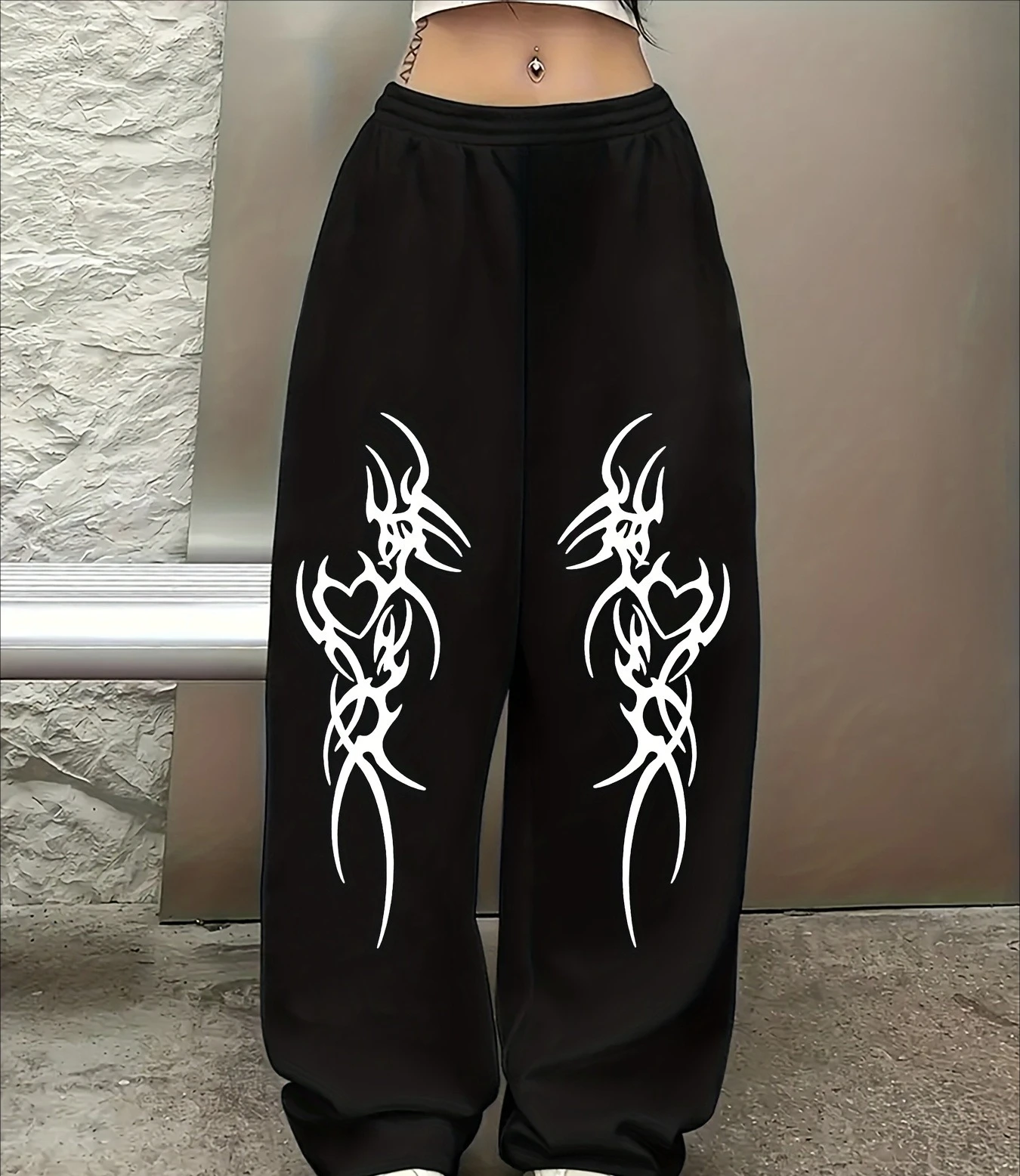 2026 Mode Neue Retro Gothic Textur Lose 3D-Bedruckte Gerade Hose Outdoor Street Hip Hop Lässige Weite Hose Große Größen