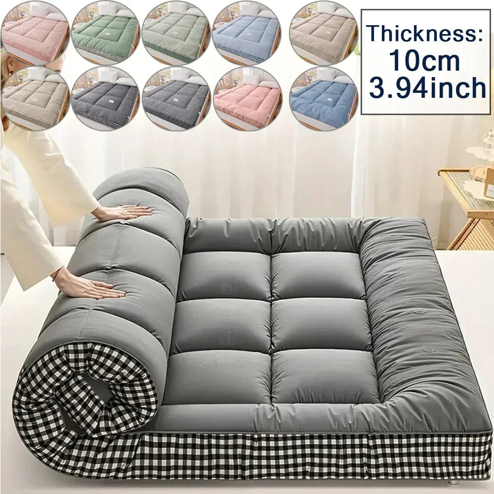 90x200cm Ultraleichte Faltmatratze, Weiche Japanische Futon-Matratze für Yoga, Nickerchen, Reisen, Einfache Aufbewahrung Bodenmatte, Schnell Trocknender Stoff
