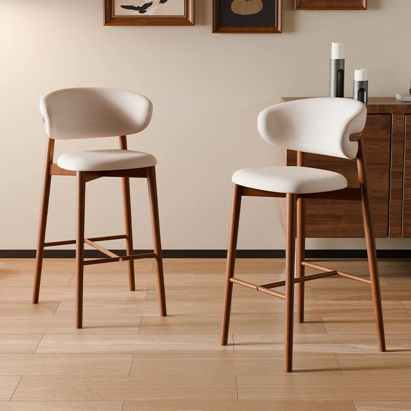 Moderner Designer-Barhocker, Mid-Century Thekenhocker mit Fußstütze, Esszimmerstuhl für Küche und Zuhause