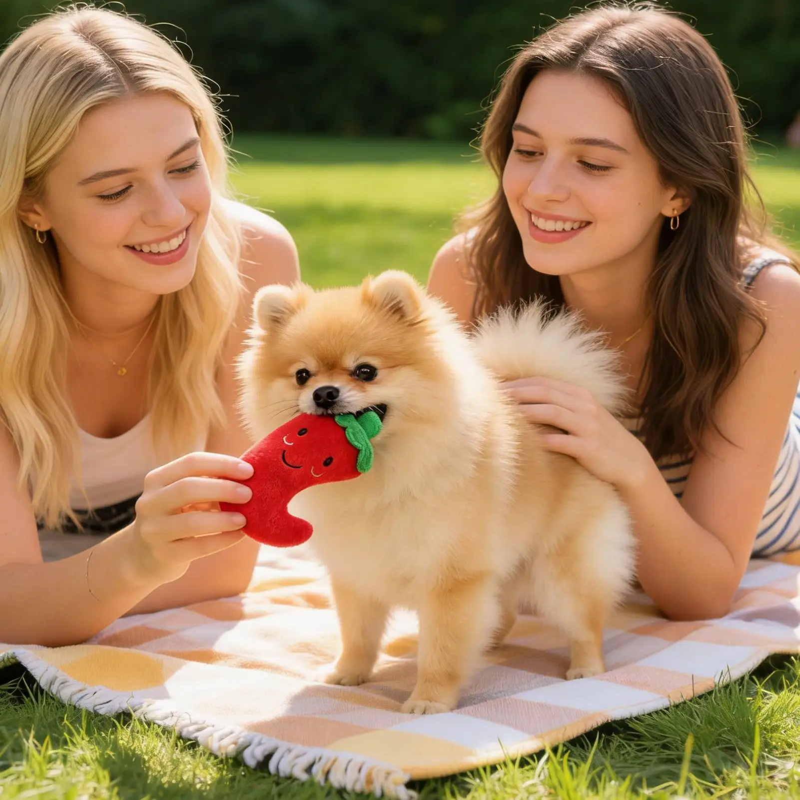 Interaktives Hundespielzeug, Bissfestes Quietschspielzeug in Chili-Form für Kleine Hunderassen, für Drinnen und Draußen, Zuhause, Park und Spaziergänge Image