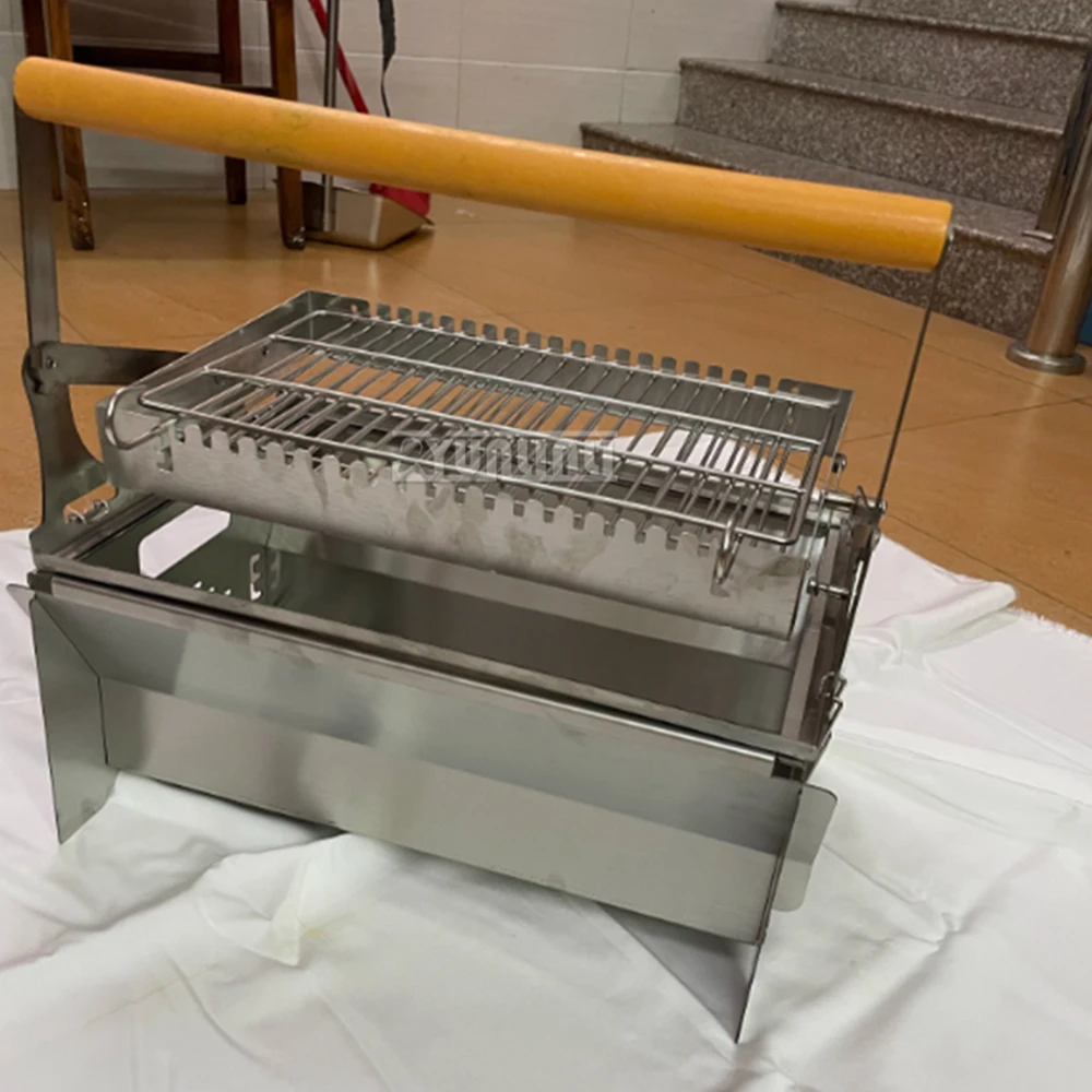 Abnehmbare BBQ-Ausrüstung für den Außenbereich, Flip-Holzkohle-Grill, drehbarer Haushalt, Spiedo Para Parrilla Asador Giratorio Image