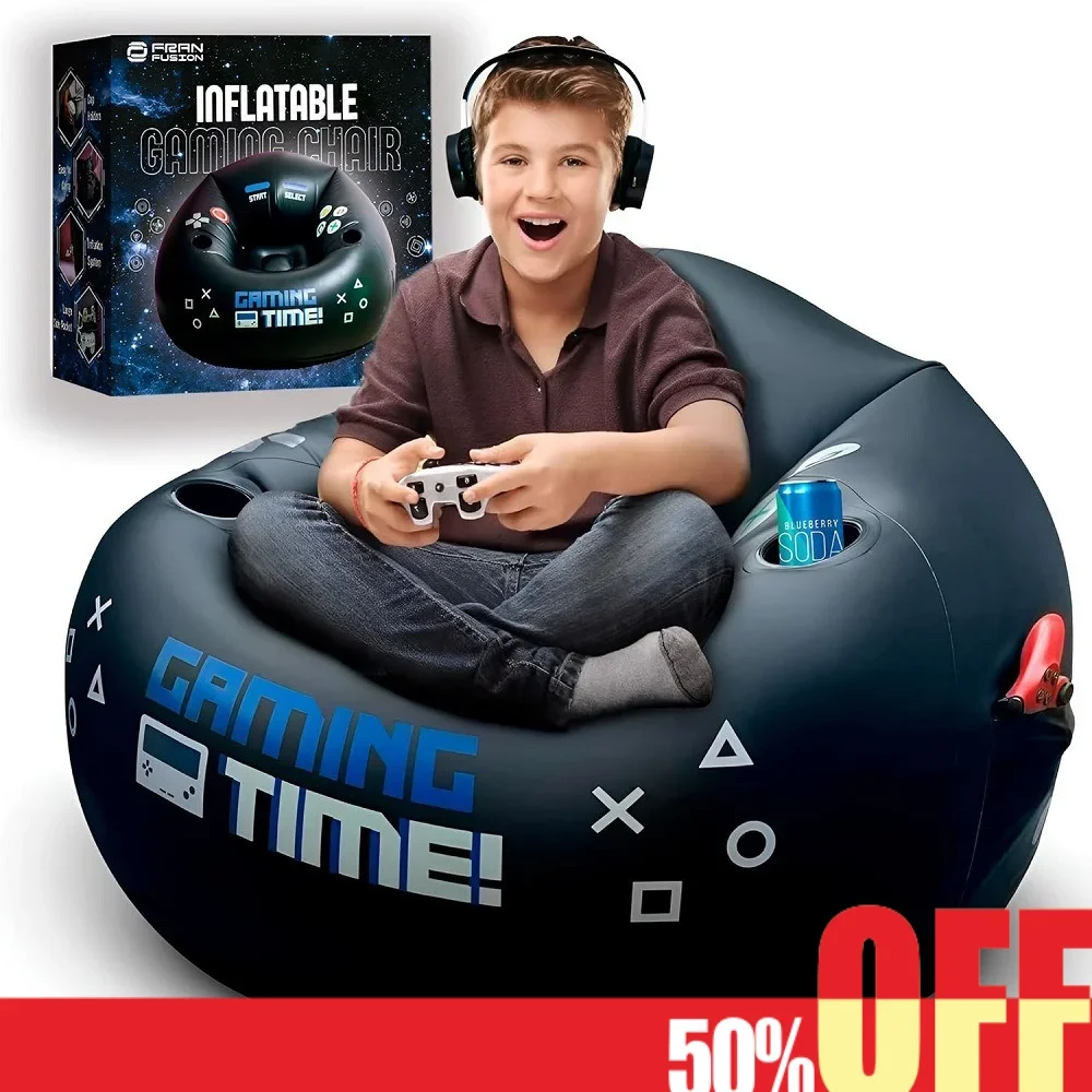 Umweltfreundliches PVC-Kinder-Spielsofa, trendige aufblasbare Einzelhocker- und Stuhlkombination, Baby-Spaßhocker Image