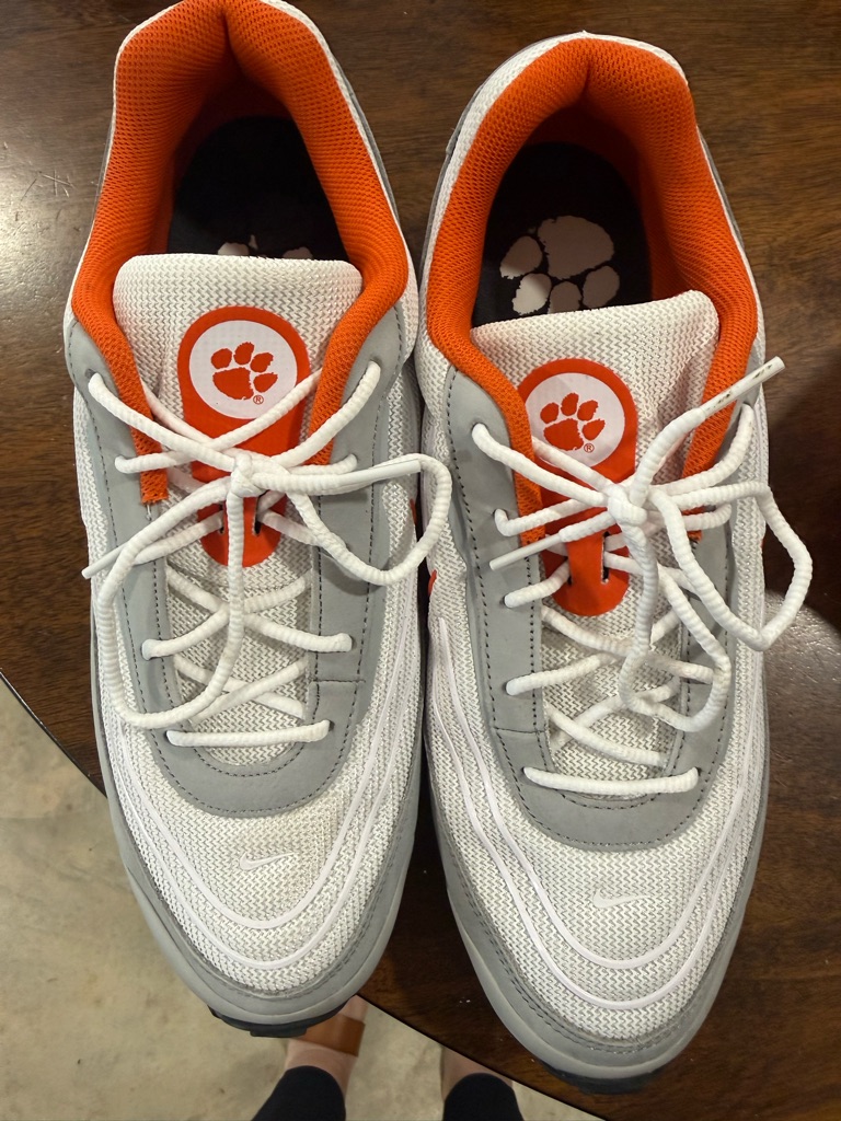 Nike Shoes | Clemson Nike Men’s Athletic Shoes White And Orange | Color: Orange/White | Size: 11