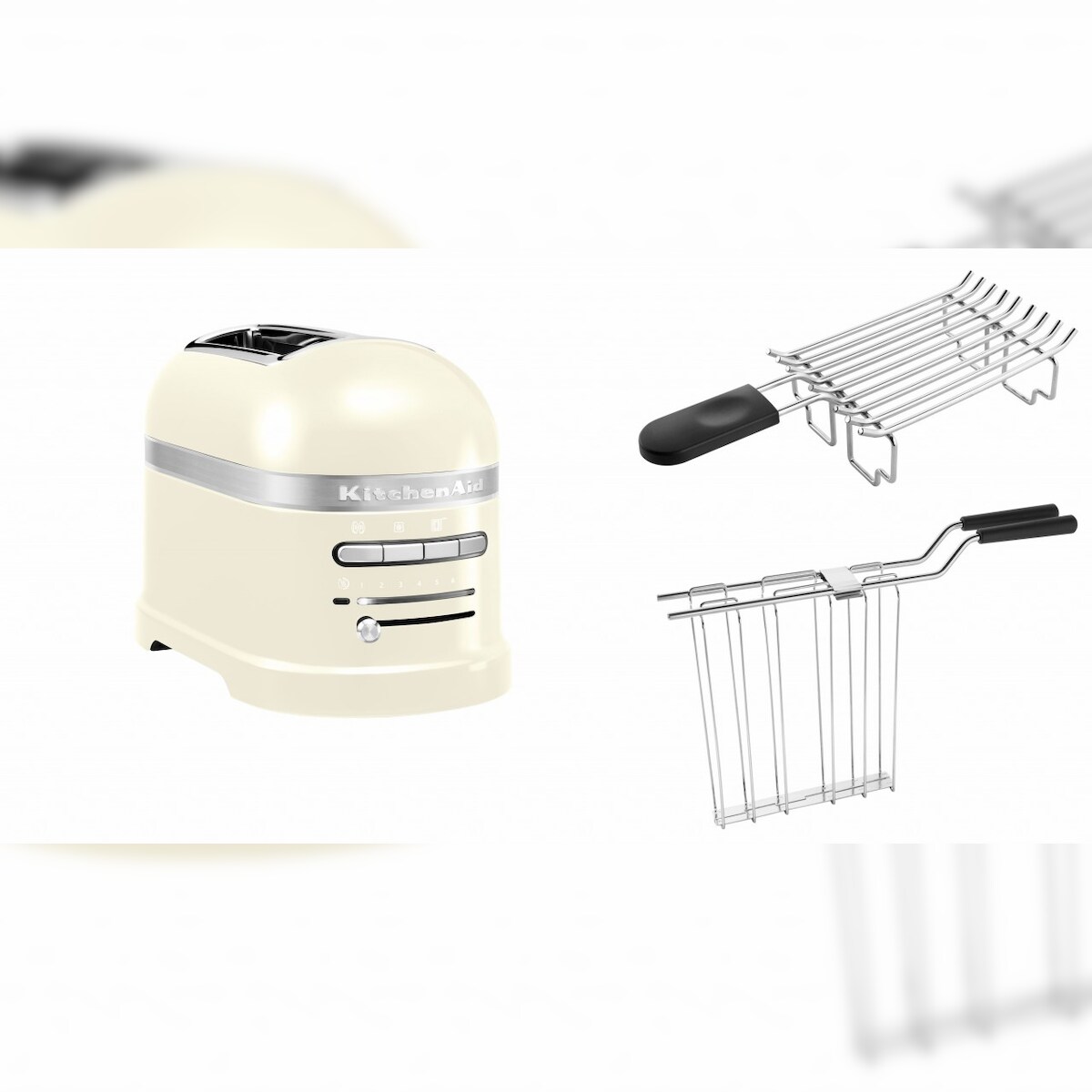 KitchenAid Set 1, Toaster + Brötchenaufsatz Artisan 5KMT2204 Crème Image