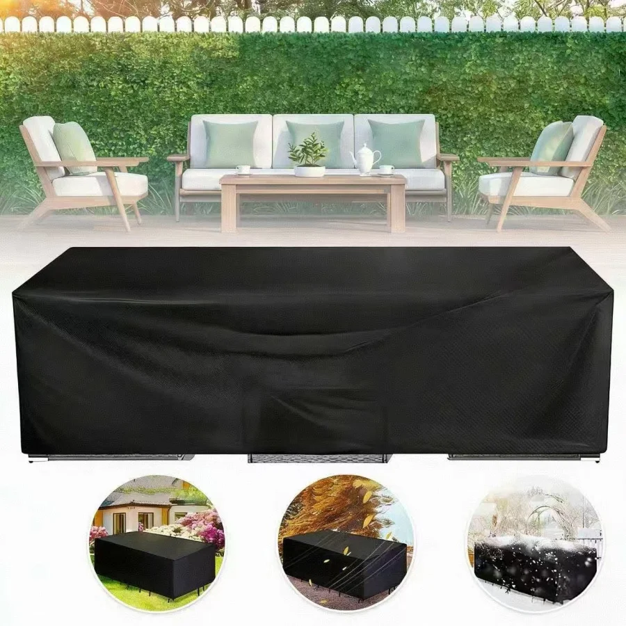 Abdeckung für Gartenmöbel, 210D Oxford-Gewebe, universeller Stil, verschiedene Größen, staubdicht und wasserdicht