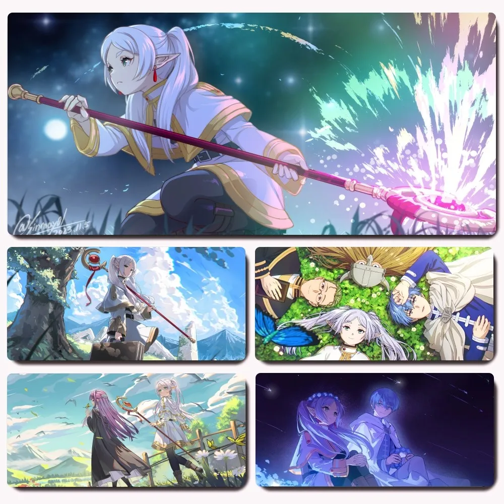 Bilibili Anime Frieren Mousepad Gaming Büro Schreibtisch Pads groß für Computer rutschfeste Lockedge Mauspad Image
