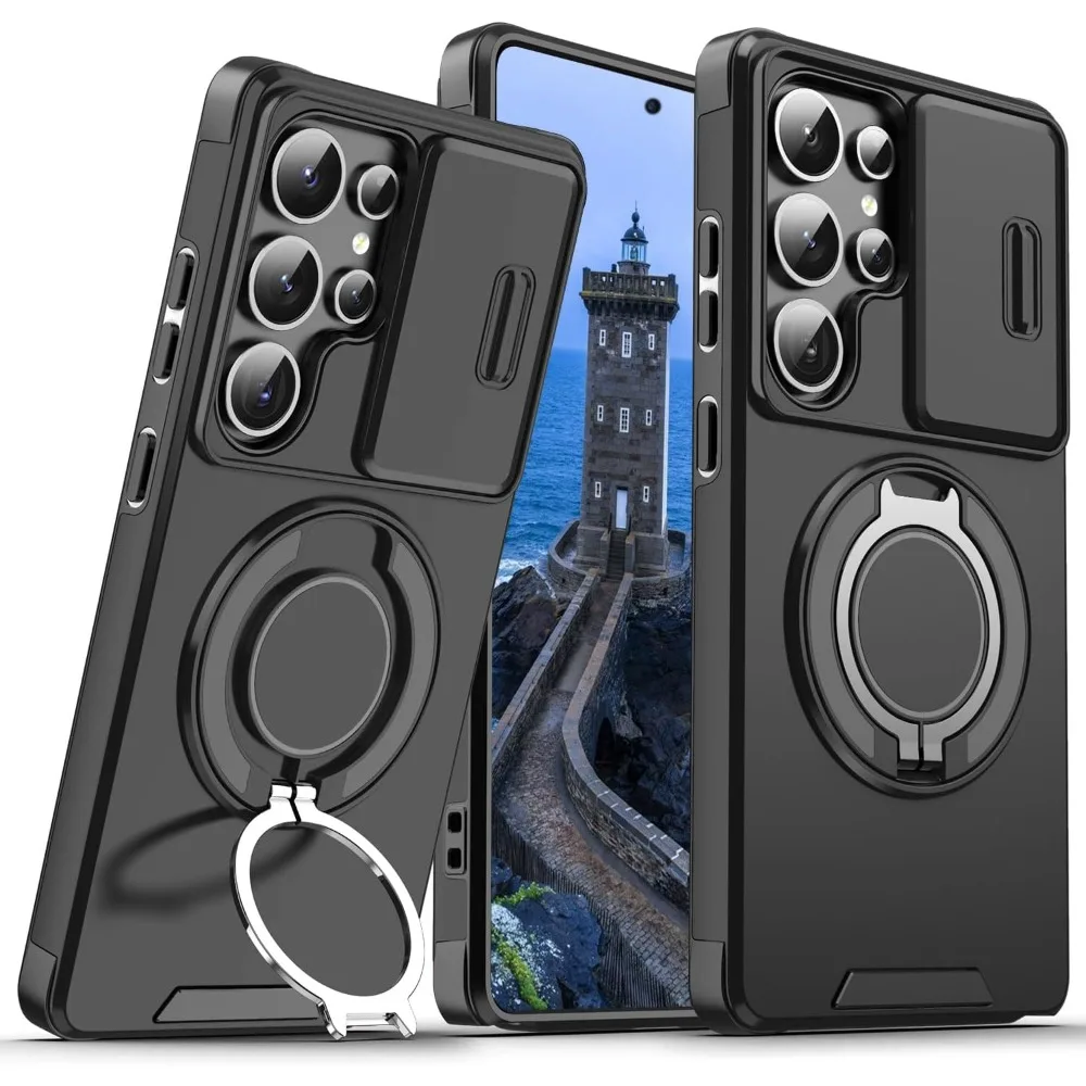 Robuste Magnetring-Kickstand-Hülle für Samsung Galaxy S26 S25 S24 S23 Plus Ultra Stoßfeste Schutzhülle mit robustem Bumper Image