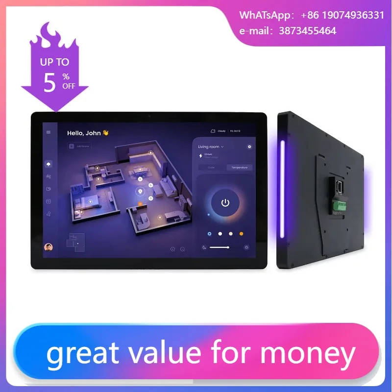 Wandmontiertes Smart Home Bedienfeld Android Tablet 5,5/8/10,1 Zoll 4+64GB POE RS485 Robustes Industrie-Tablet Image