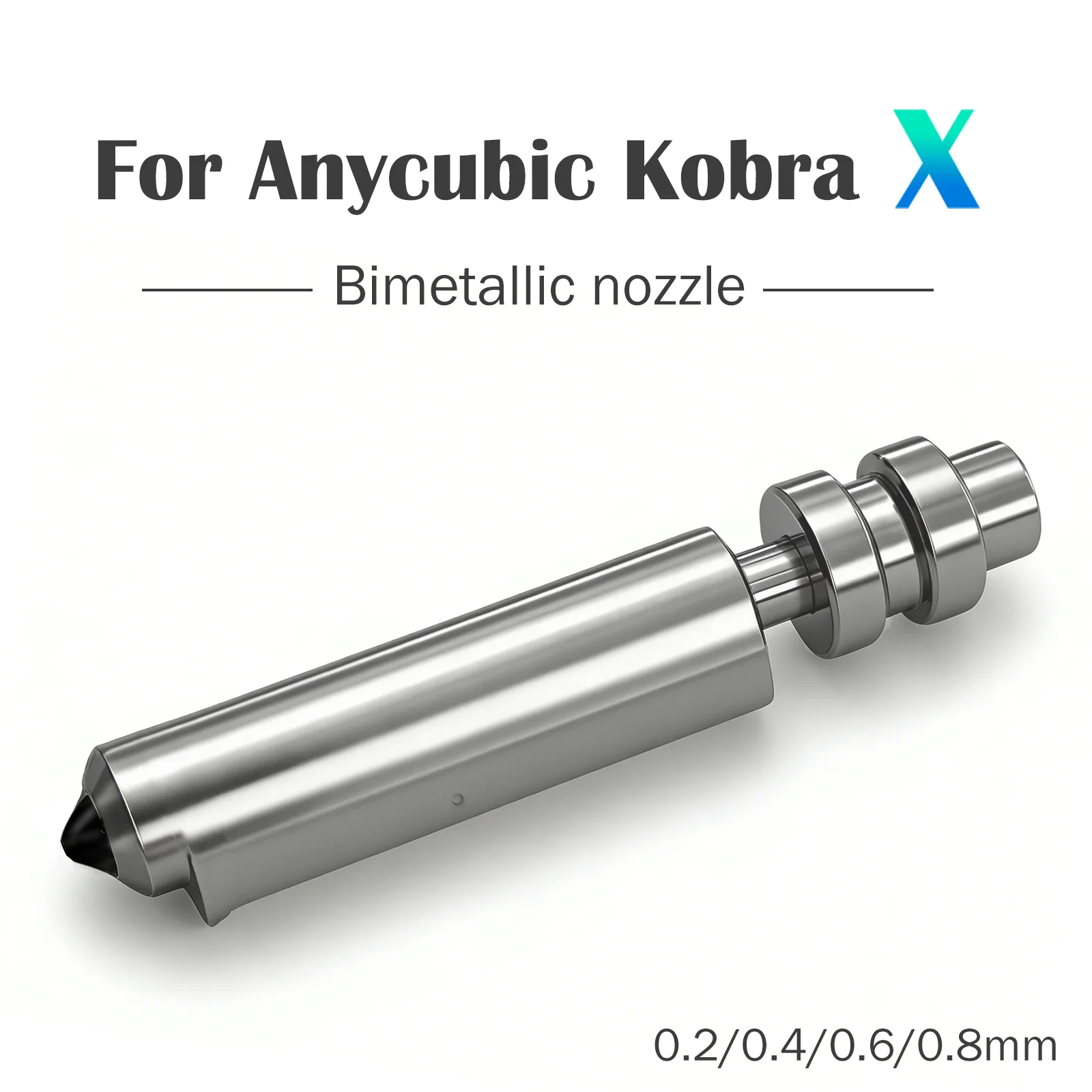 Kobra X Düse für Anycubic Hotend Druckkopf Schnellwechsel-Bimetall-Düse mit 0,2/0,6/0,8/0,4mm Kobra X Combo 3D-Drucker-Teile Image