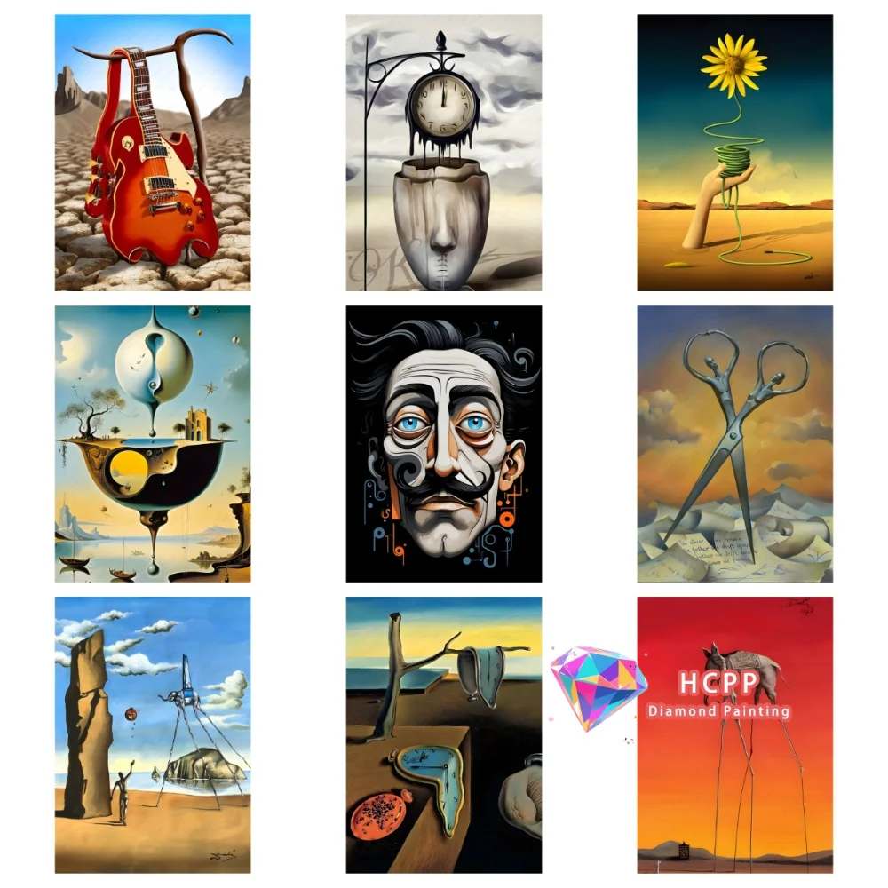 Abstraktes Kunst-Diamantmalerei-Set Quadratische Runde Diamanten 5D DIY Mosaik Handgemachte Kunst Einzigartiges Exquisites Geschenk Handwerk Heimdekoration Image