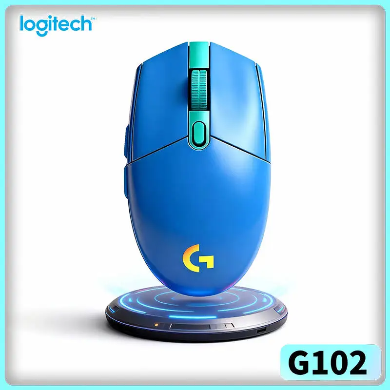 Logitech G102 Gaming-Maus HERO-Sensor 20 Millionen Klicks Lebensdauer Leichtgewichtiges Design RGB-Hintergrundbeleuchtung für Laptop Desktop Gaming Image