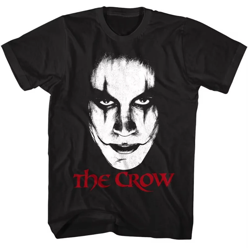 Sommer-T-Shirt für Herren und Damen, locker, atmungsaktiv, THE CROW T-Shirt, Eric Draven Face Dark Fantasy Movie Pattern T-Shirt Image