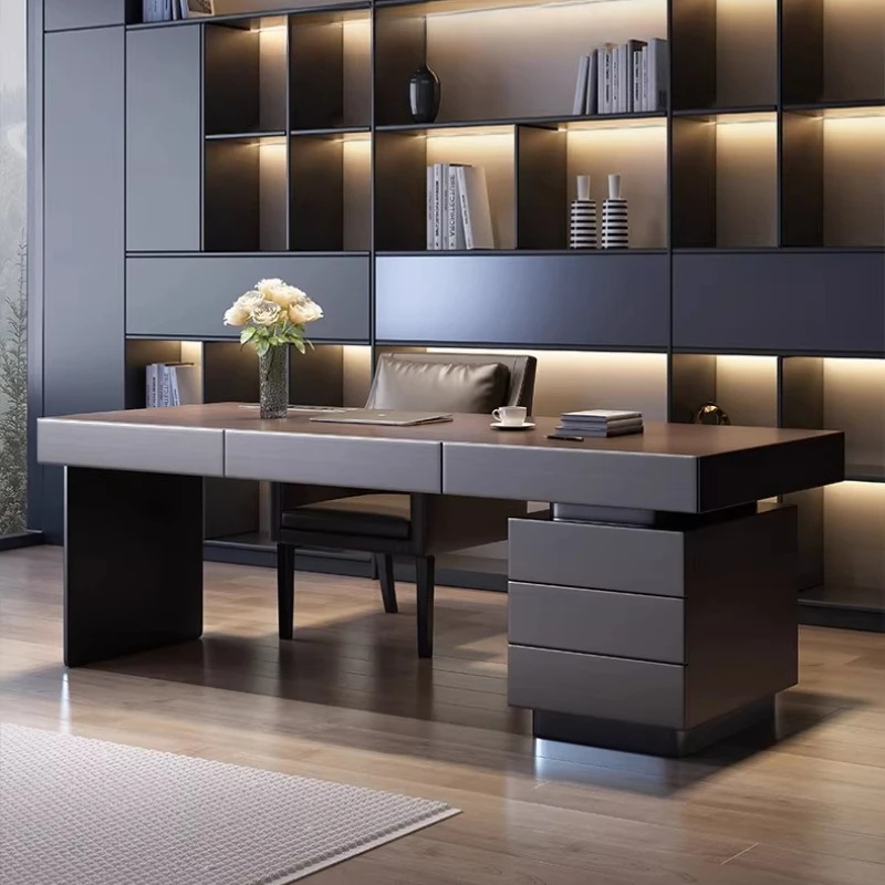 Italienischer Minimalismus Moderner Luxusdesigner mit Minimalismus Bürotisch Computerraumschreibtische Arbeitszimmer Schreibtische Bureaux de Armen