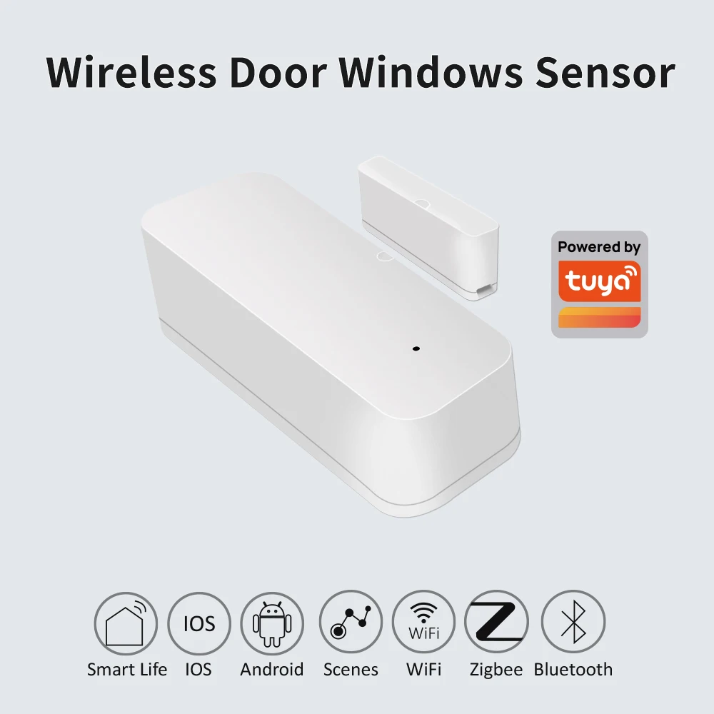 lincukoo Tuya Zigbee3.0 Smart Kabelloser Tür- und Fenstersensor Offen-Geschlossen-Detektor Smart Home Alarm Sicherheitsschutz Türsensor Image