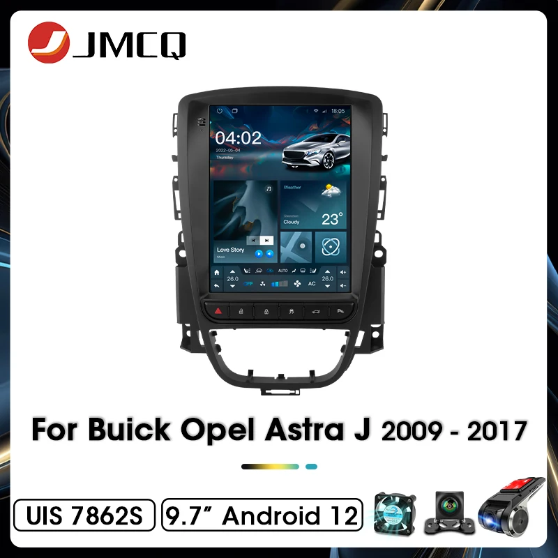 Jmcq 2din für opel astra j vauxhall buick verano 2009-2015 android 12 Autoradio Multimedia Video Player 2din Carplay Head Unit Image