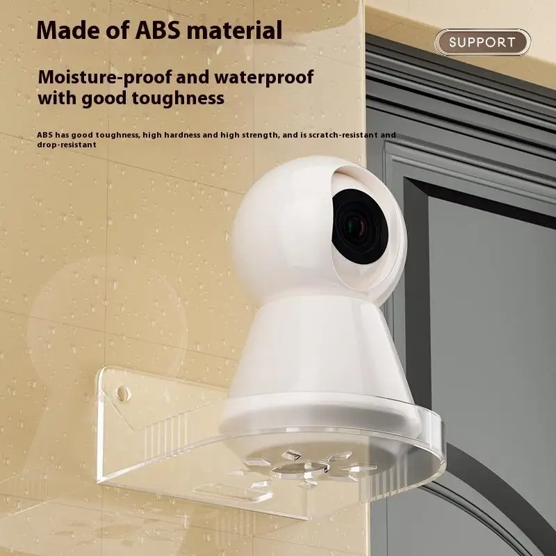 【W】1 Set selbstklebende Mini-CCTV-Überwachungshalterung, Mini-Wandhalterung für Kameras, Überwachungshalterung, Regal Image