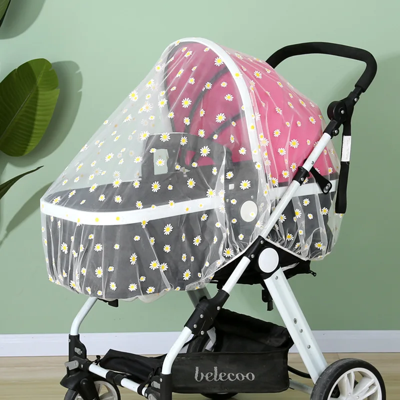 Sommer-Kinderwagen-Moskitonetz, vollständige Abdeckung, Moskitonetz für Babywagen, universeller Kinderwagen-Insektenschutz, Zubehör für Kinderwagen Image