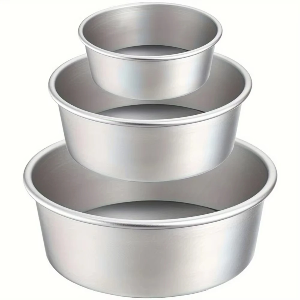 2 bis 10 Zoll runde Kuchenform aus Aluminiumlegierung, Chiffon-Kuchenform, Toastform, Backform, Pudding-Käseform, mit herausnehmbarem Boden, Schablone Image