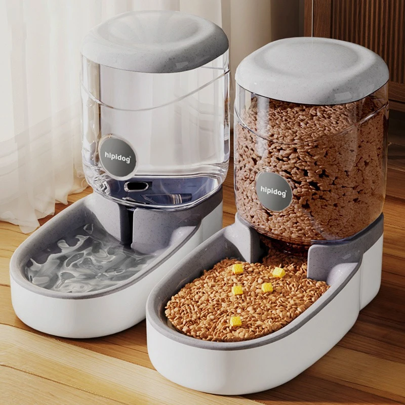 3,8L Automatischer Futter- und Wasserspender für Haustiere, praktischer Futter- und Wasserspender für Katzen und Hunde, Schüssel für Welpen und Katzen zum Trinken und Fressen ohne Steckeranschluss.