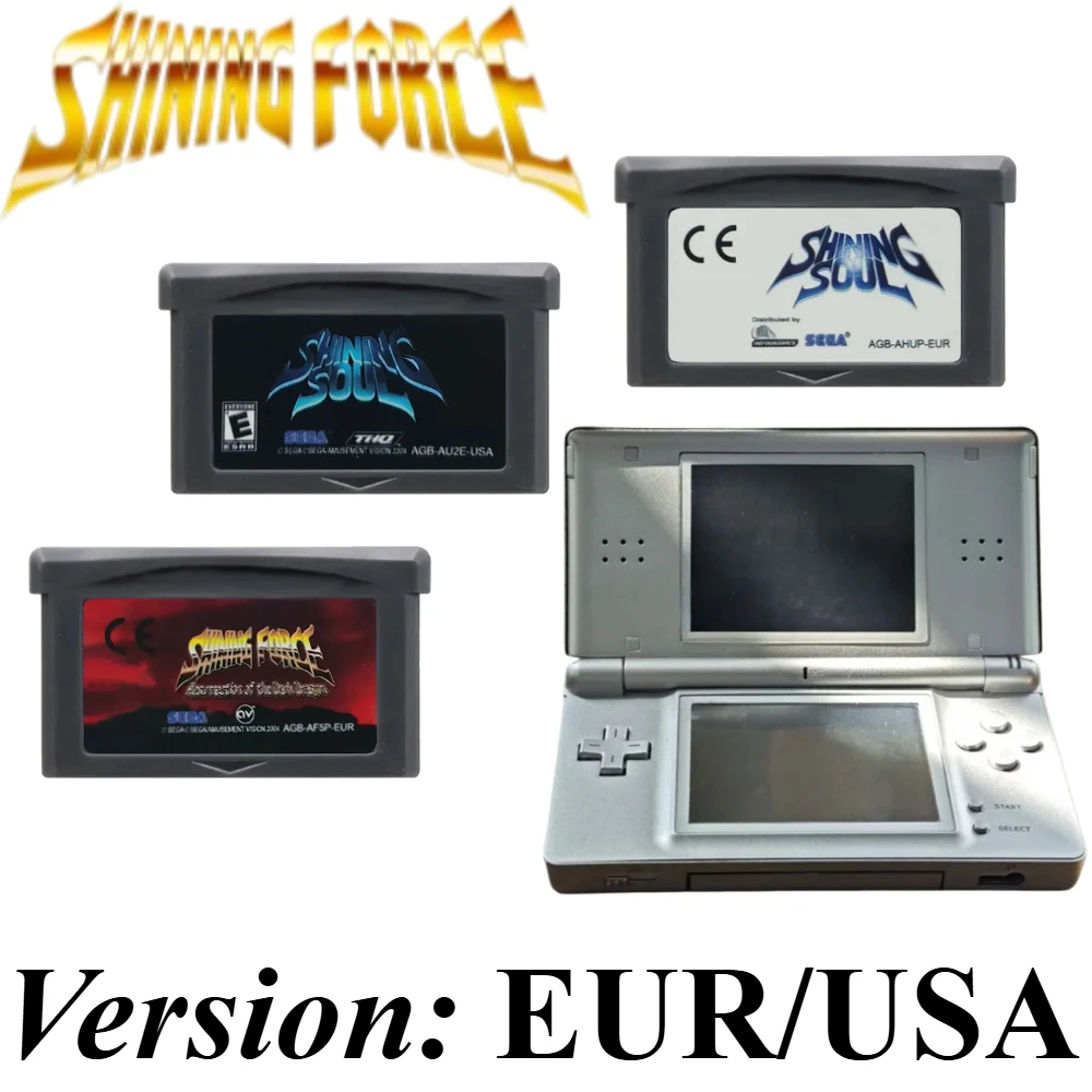 Shining Soul / Shining Force Resurrection of The Dark Dragon GBA 3 Styles GBA SP Klassisches RPG Retro-Videospiel-Sammlungsgeschenk Image